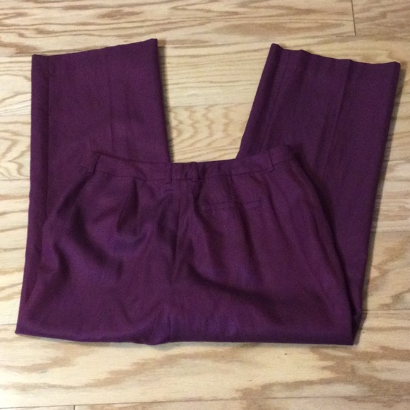 4 Peck & Peck fuchsia silk lined Capri pants - Picture 2 of 14